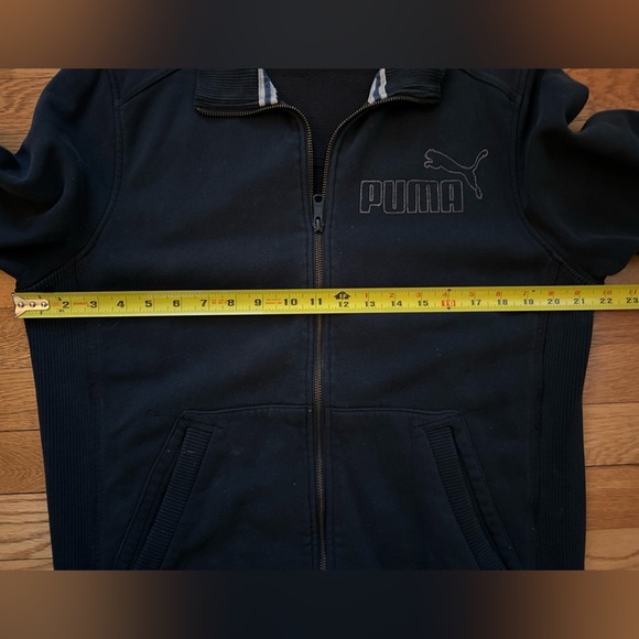Puma Men’s Black Zipper Sweat Jacket - Size M - Picture 6 of 10